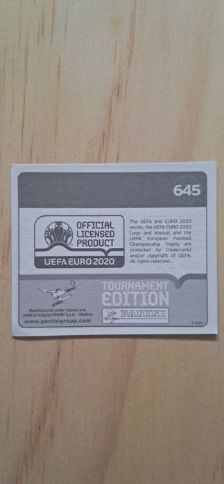 Cromo futebol de Bruno Fernandes(Euro 2020)da Panini