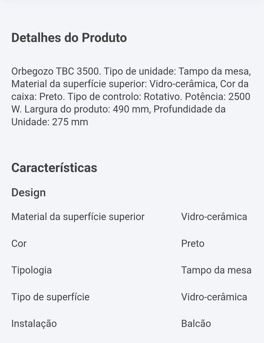 Grelhador Orbegozo TBC3500
