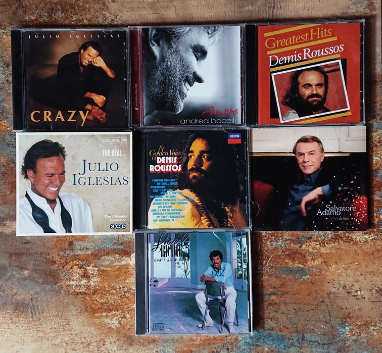 Withers Roussos Bocelli Dassin Clayderman Adamo Wonder Nevill