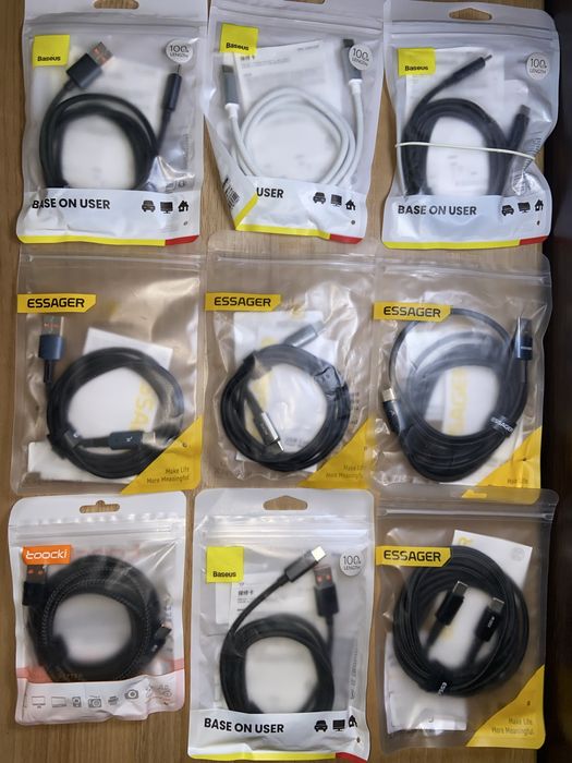Кабель зарядки Baseus  usb-typeC, lighting, кутові,довжина 1 , 2 метри