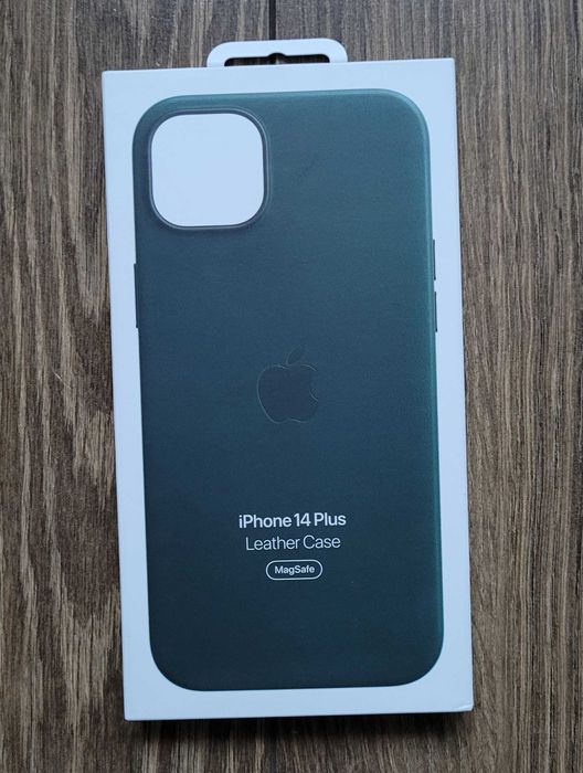 Apple etui plecki do iPhone 14 Plus z MagSafe zielone skórzane NOWE