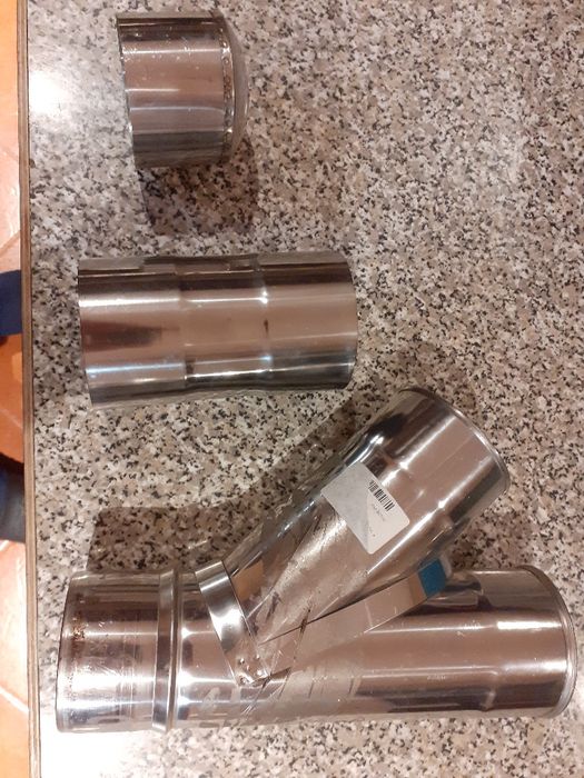 Forquilha  inox 80 taco e uniao  churrasqueira