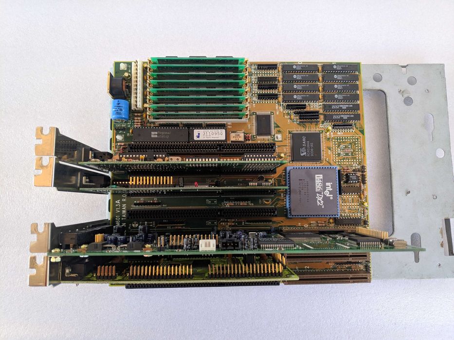 Board PC Chips Matsonic M601 V1.3A Socket 1 ISA DRAM Vintage 486