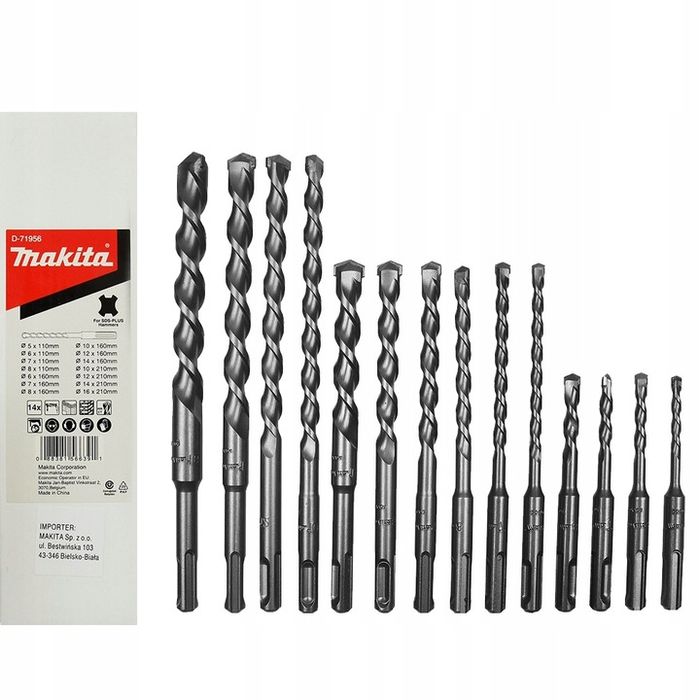 Makita Zestaw Wierteł Do Betonu Sds Plus D-71956