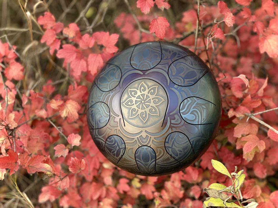 Глюкофон, тонг драм, steel tongue drum, happy drum, magic drum 25 см