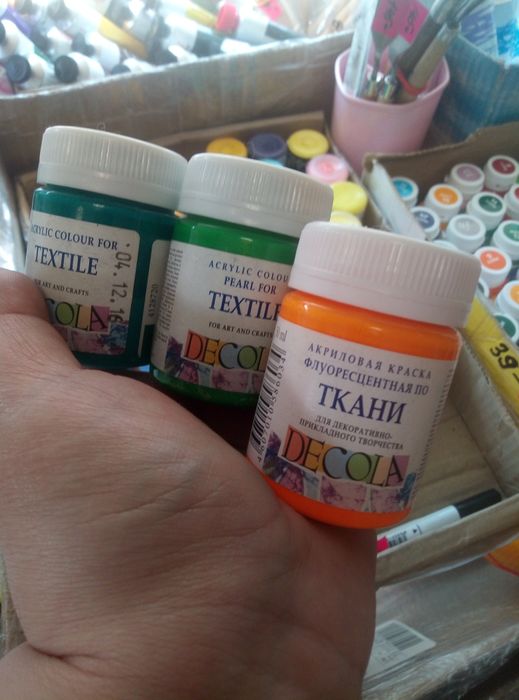 Фарби для тканин текстилю Роса Декола контури барвники краски