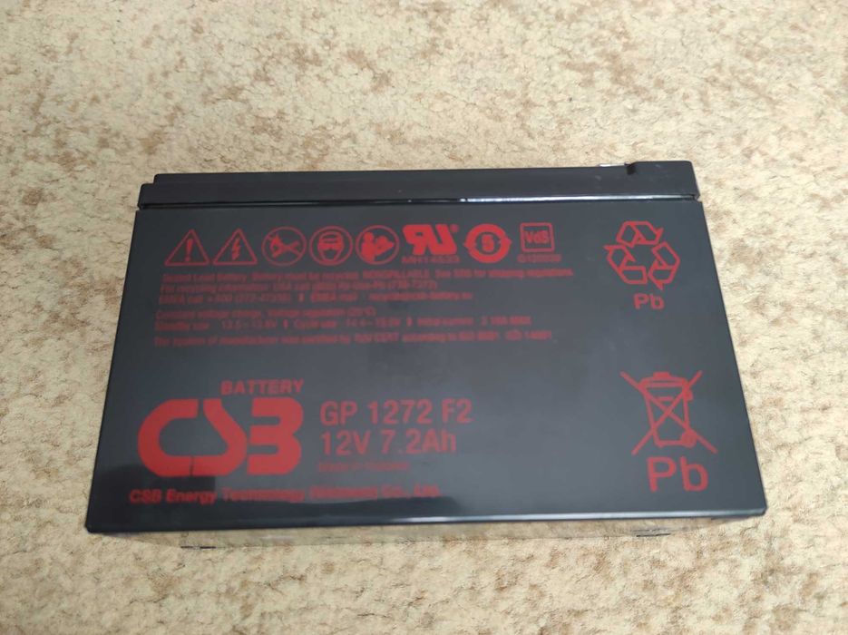 Акумулятор AGM CSB GP 1272 F2  12v 7ah нові та б.в