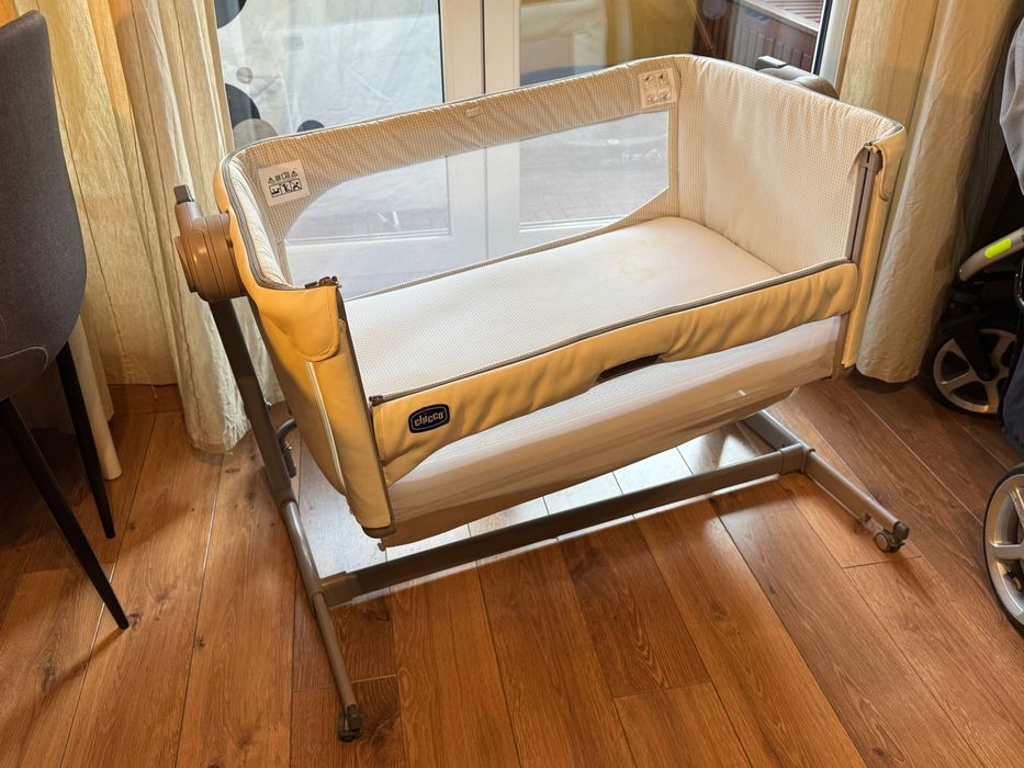 Łóżeczko Dostawne Chicco Next2MeMagic+Materac+Pościel Stan:BardzoDobry