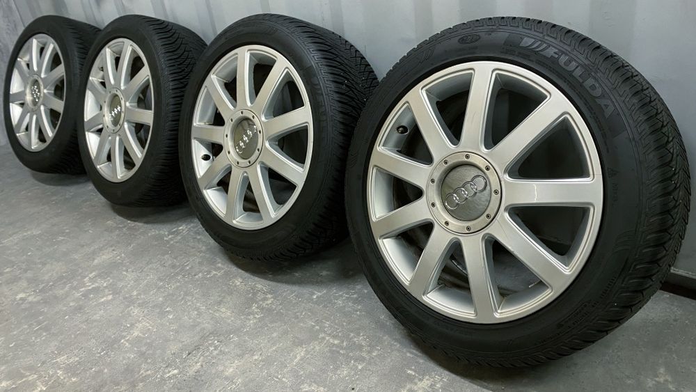 Felgi Koła Audi S-Line 17" 5x112 z oponami 235/45 R17 A4 B5 B6 B7 A6 C5 C6 Super stan
