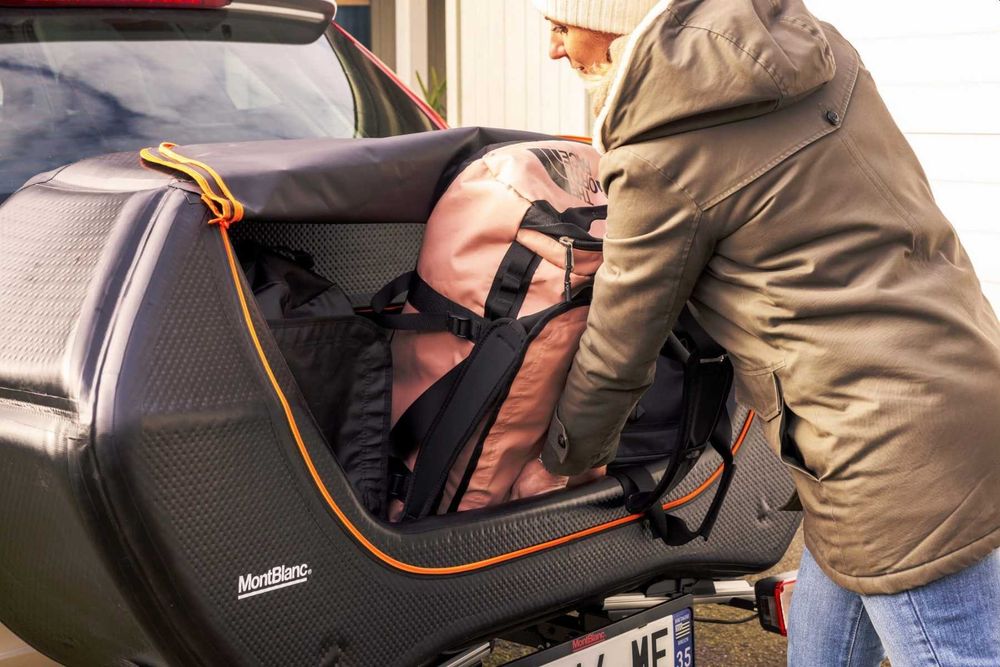 Bagażnik Boks na tył samochodu Kufer Box na hak platforma SENJA Cargo