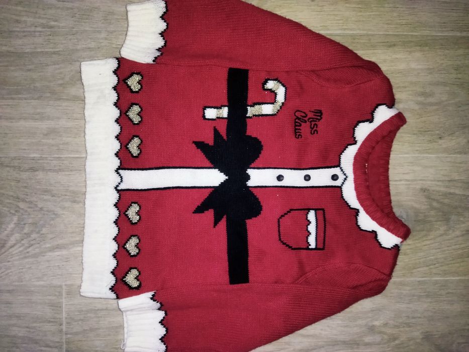 Новогоднее платье свитер на девочку 4-5 лет