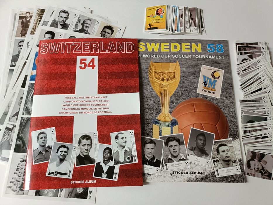 Set Swiss 54 + Sweden 58 WORLD CUP SOCCER ALBUMS
