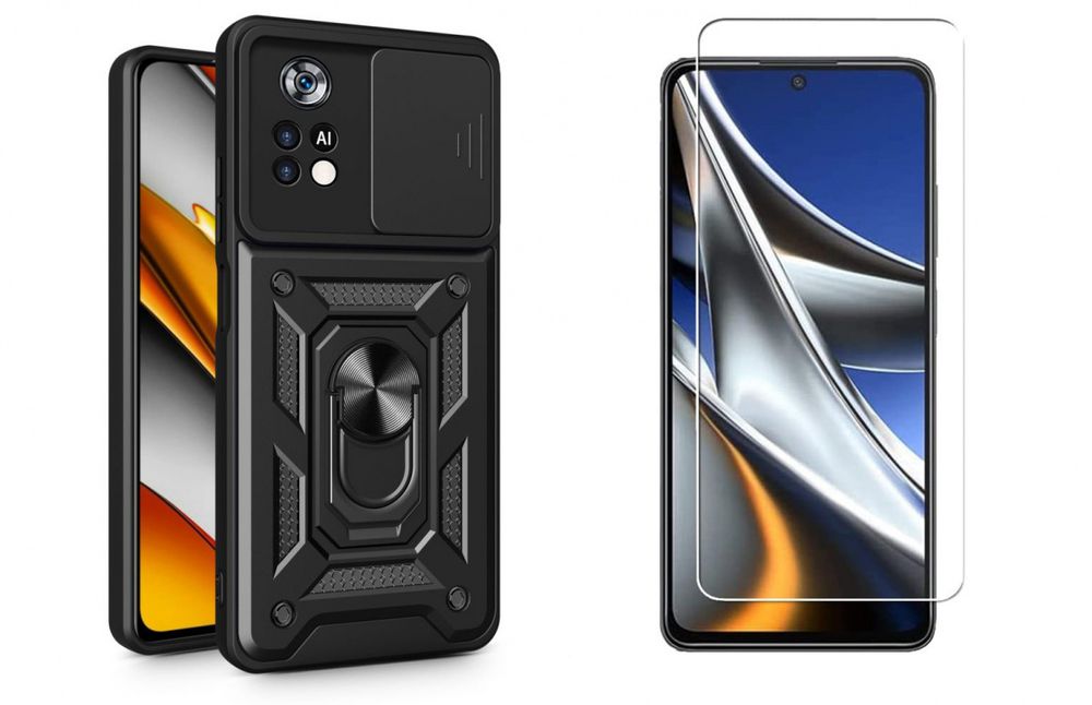 Etui Camshield Pro + Szkło Ochronne Do Xiaomi Poco X4 Pro 5G
