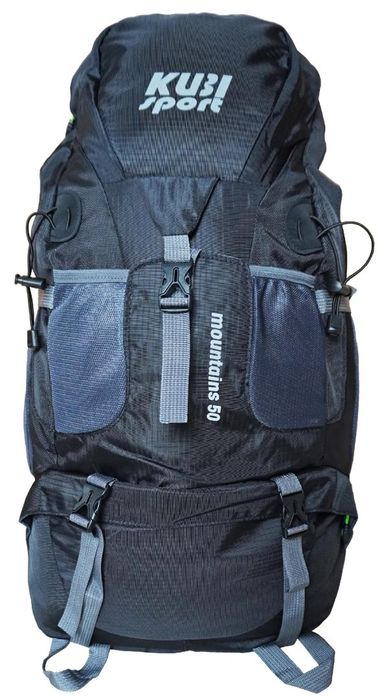 Plecak Turystyczny 50l Pojemny Do Wędrówek Damski Męski Czarny Ergonomiczny — Wygodny Na Wycieczki I Trekking Movemania