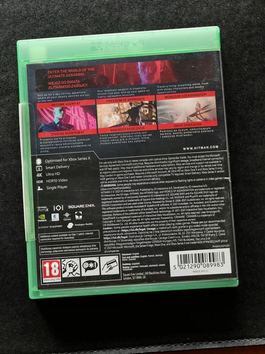 Hitman III 3 polska okładka Xbox One Series stan BDB