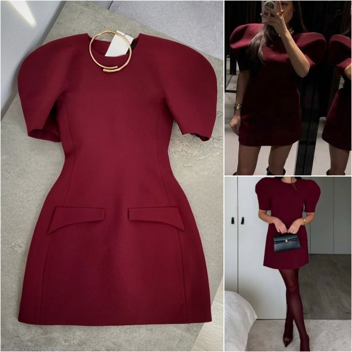 Сукня  ZARA, з  короткими об’ємними рукавами.