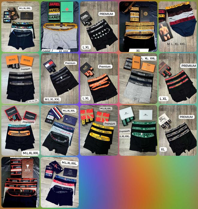 Zestaw komplet bokserki nike ami boxerki meski armani 3pak premum