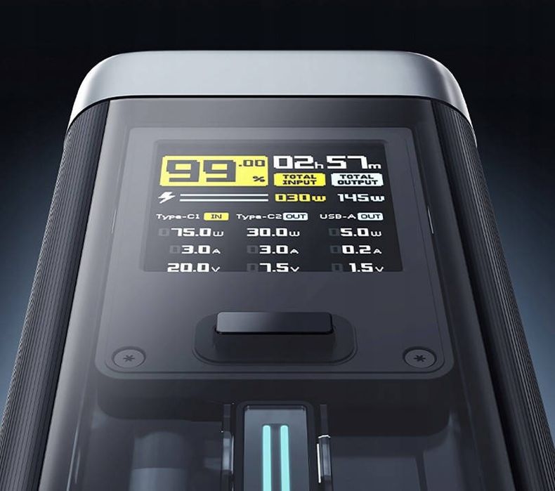 Супершвидкий павербанк CUKTECH 210W 25000 mAh 2x USB-C 1x USB-A PD 3.1