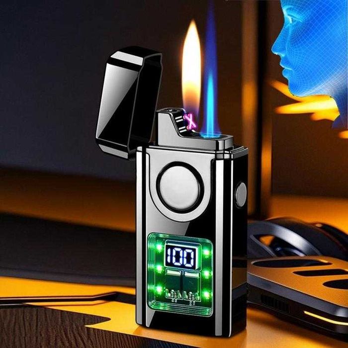 Новая Гибридная зажигалка triofire електро импульс + газ  и звук