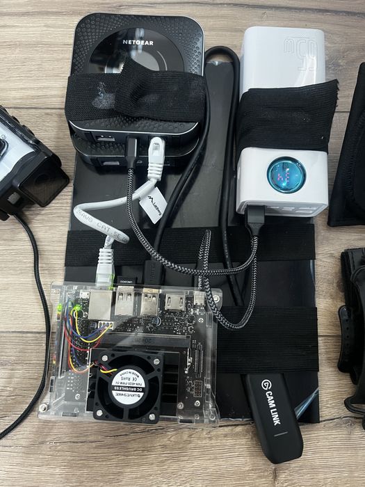 Backpack IRL, kompeltny jetson sony x3000, baseus 2x netgear
