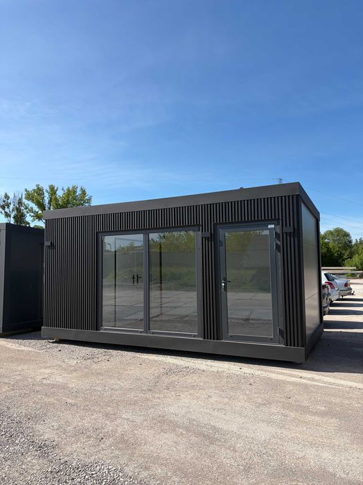 Kontener socjalny Pawilon sanitarny WC Kontener biurowy z płyty PIR 120mm Pawilon usługowy Kontener handlowy Domek mobilny PRODUCENT