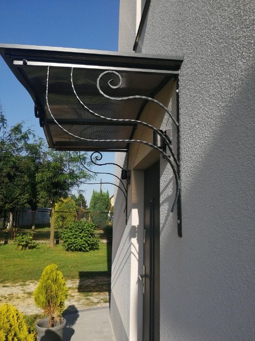 Zadaszenie daszek nad drzwi KUTY, kowalstwo PANEL BOCZNY -kolory