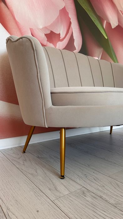 Мʼякий диван-крісло велюровий