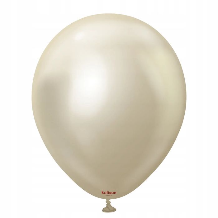 Balony Lateksowe Białe Złoto Chrome Mirror 12" - 30 cm /50 szt Kalisan. bez marki. Nowy Produkt