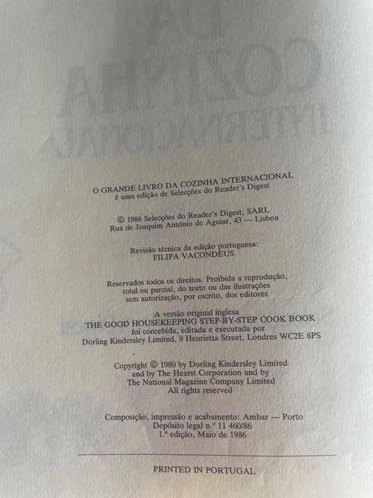 O grande livro da cozinha internacional 1986 1•Edição