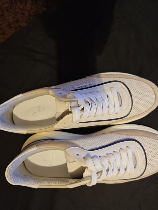 Sprzedam nowe buty męskie skórzane Aigner Justin 2 biało beżowe.