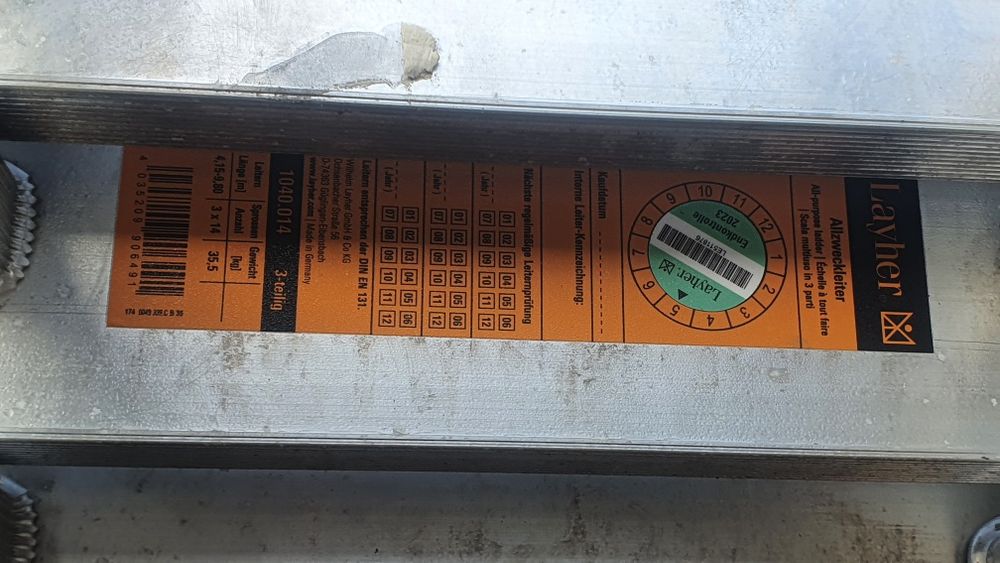 Drabina Layher 15 metrów