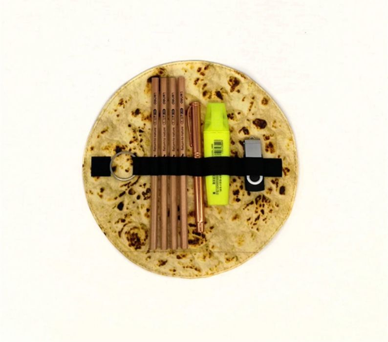 Пенал чехол для ручек, карандашей, кисточек и т.д. В виде блина,лаваша