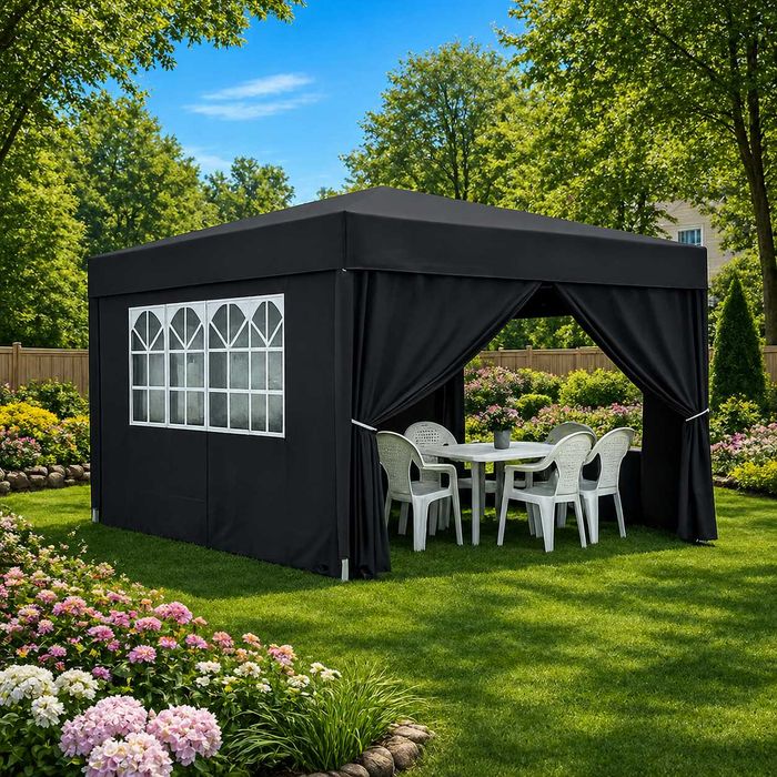 ‼️ТОП ЦЕНА‼️ Садовий павільйон для відпочинку, тент намет садовый торговий павильон беседка шатер 9, 12м.кв.