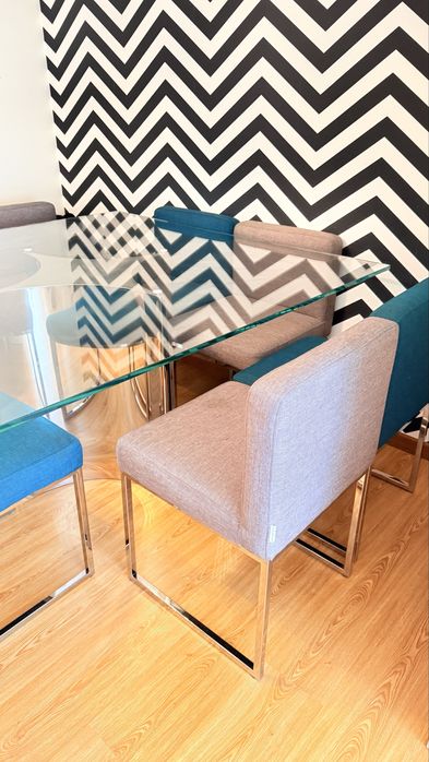 Conjunto de Mesa de jantar e cadeiras Interdesign