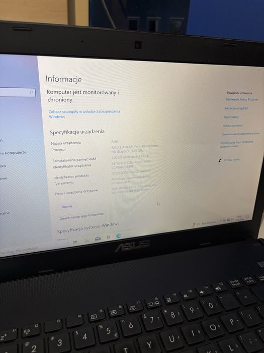 Fajny czarny Laptop ASUS 14 cali procesor AMD | Windows 10 PL | pojemny Dysk 320 GB gratis torba !, wysyłka DPD !