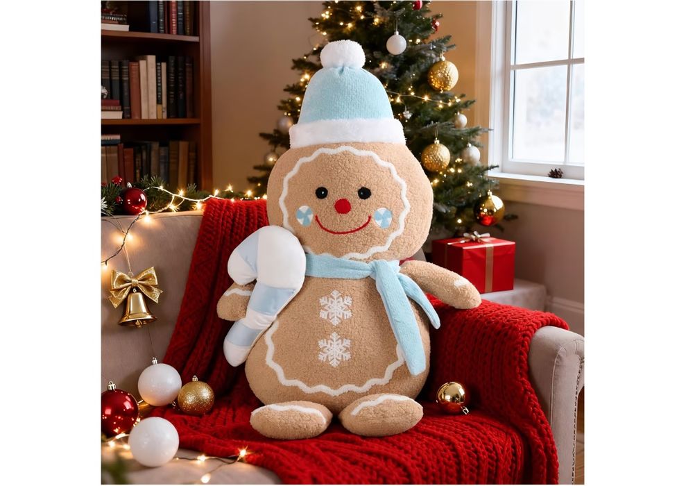 Wielka poduszka - piernikowy ludzik - 47 x 78 cm