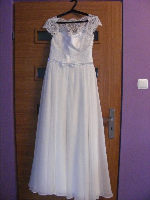 suknia ślubna afrodyta ally 36/38 koronka+muślin