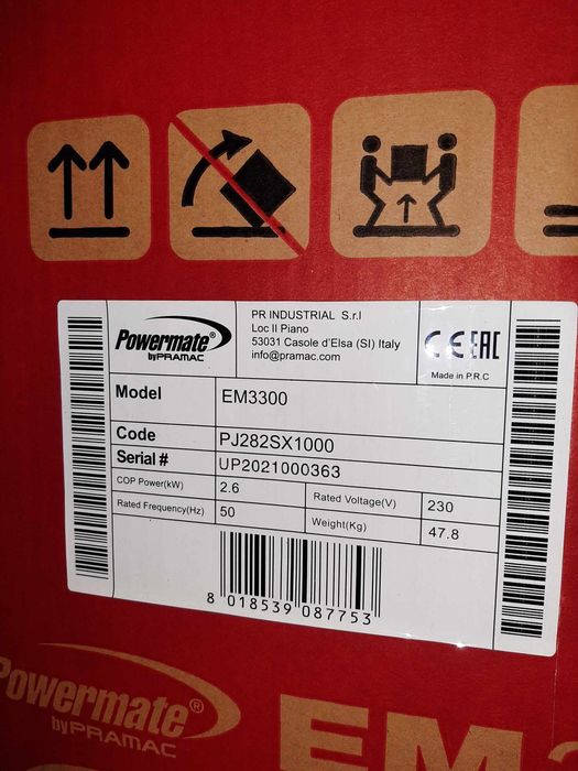 Генератор бензиновий Powermate by PRAMAC EM 3300 3 кВт.