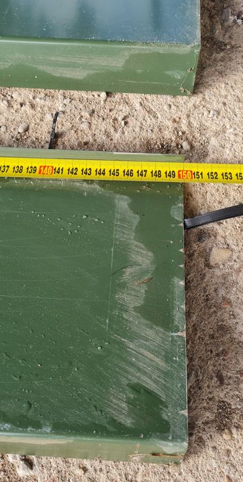 Parapety zewnętrzne stalowe zieleń butelkowa 7 sztuk