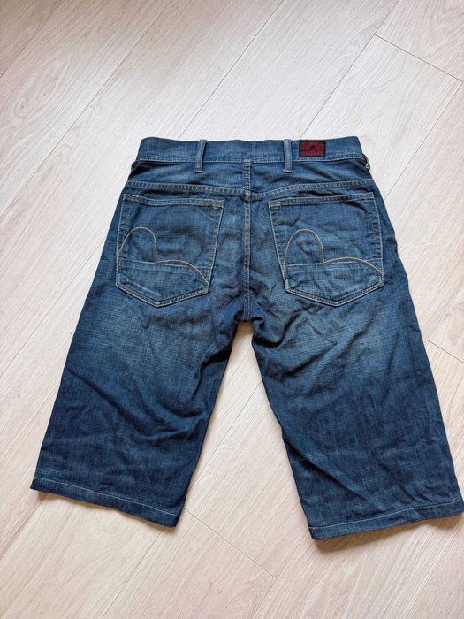 Винтажные джинсовые шорты evisu