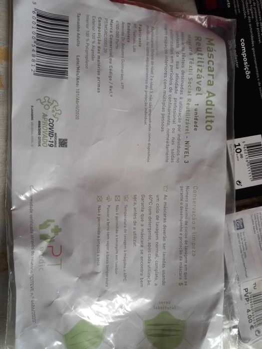 Máscaras e gola de proteção respiratória - várias marcas