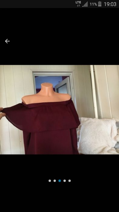 Nowa Hiszpanka Bluzka Bordo