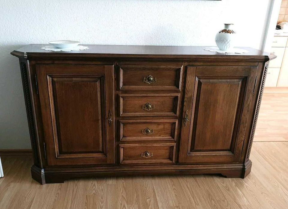 Meble dębowe komoda witryna meble dębowe komplet przecena !!