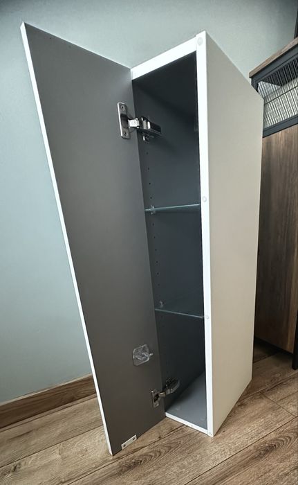 Szafka słupek łazienkowy wiszący biały castorama