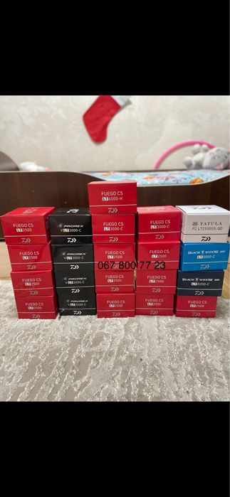 Ремонт катушок Daiwa , Тюнінг, т/о Запчастини , підшипники, шайби