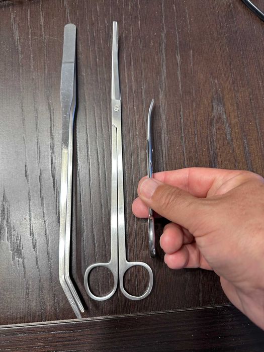 Tesouras para poda de plantas de aquários