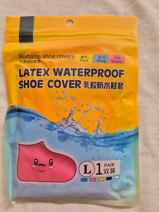Lateksowe wodoodporne ochraniacze na buty rozmiar L