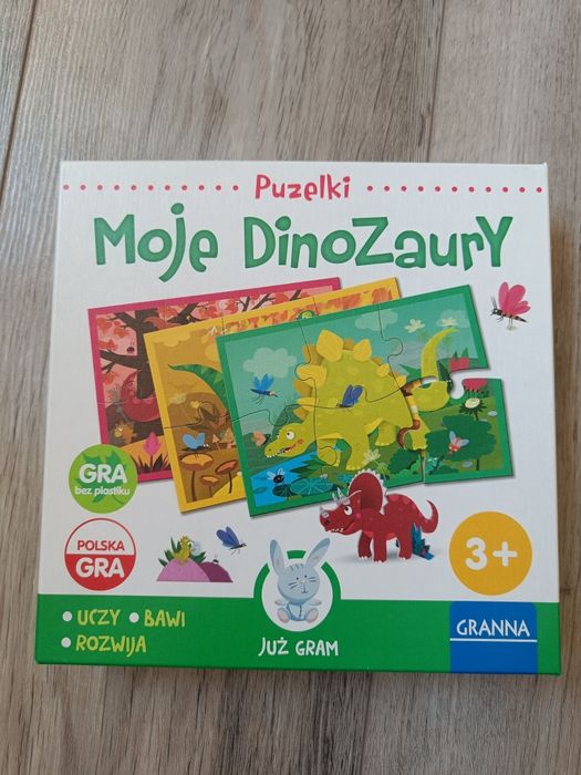 Gra edukacyjna z puzzlami Moje Dinozaury
