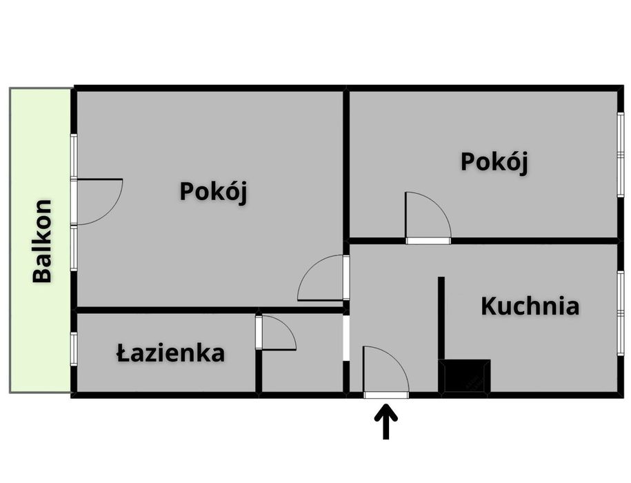 2 pokoje / ul. Sikorskiego 31 / 48 m2 / duży balkon