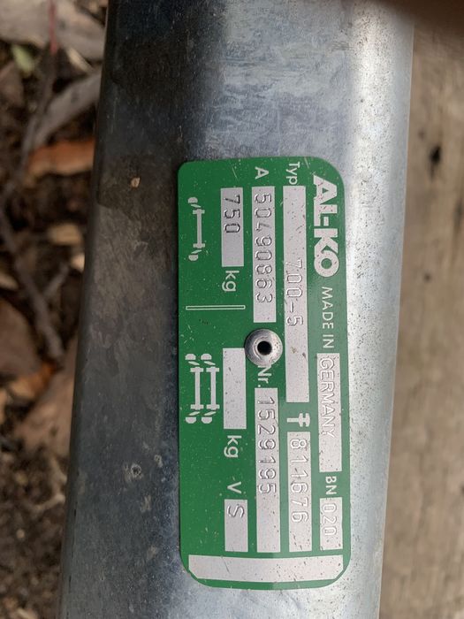 Вісь причепа торсіонна Алко 750 кг